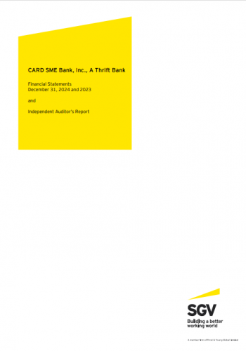 CARD SME Bank, Inc. Audited Financial Statement 2024