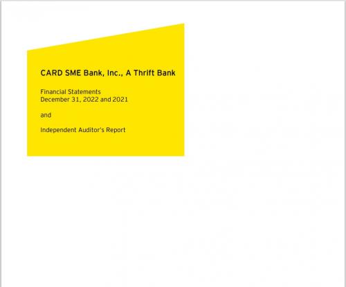CARD SME Bank, Inc. FS 2022