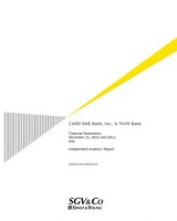 CARD SME Bank, Inc. FS 2012