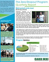 Zero Dropout Program Quarterly Report April to June 2013